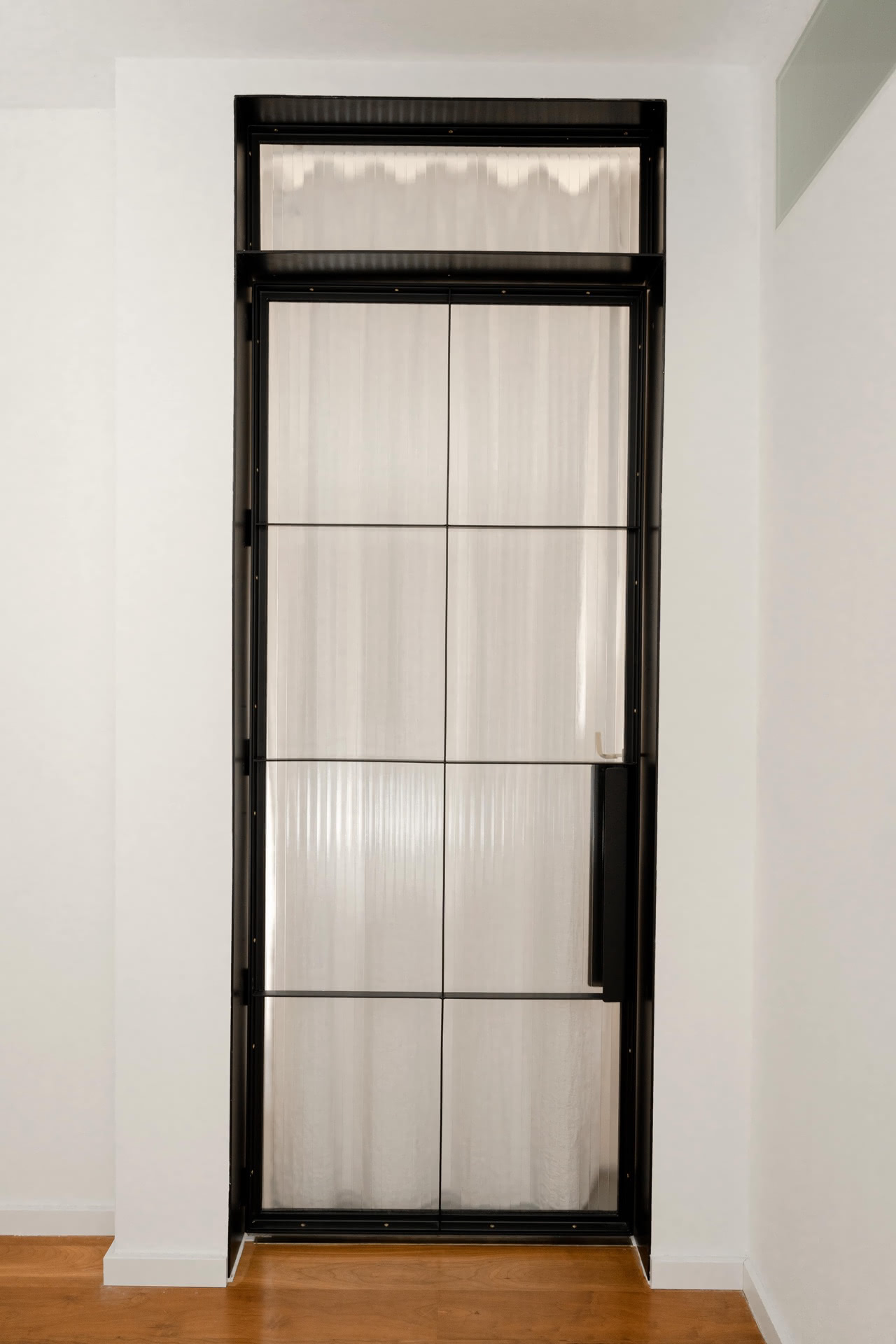 Badezimmertür - Metall, Glas